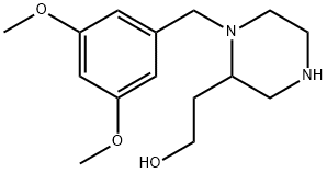 2-(1-(3,5-二甲氧基苄基)哌嗪-2-基)乙烷-1-醇 结构式