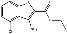 3-氨基-4-氯苯并[B]噻吩-2-羧酸乙酯 结构式