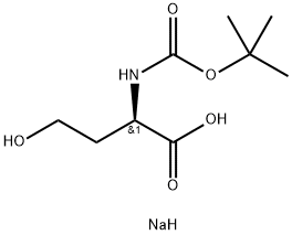 N-叔丁氧羰基-D-高丝氨酸单钠盐 结构式