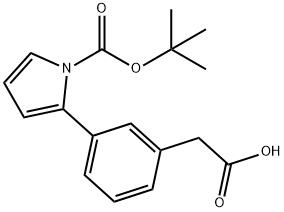 3-(2'-N-BOC-PYRROLE)PHENYLACETIC ACID
 结构式