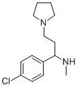 [1-(4-CHLORO-PHENYL)-3-PYRROLIDIN-1-YL-PROPYL]-METHYL-AMINE 结构式