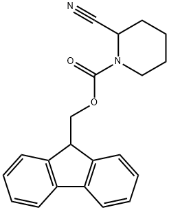 2-氰基-1-哌啶甲酸 9H-芴-9-基甲酯 结构式