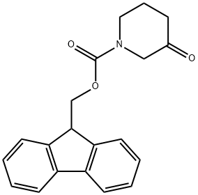 芴甲氧羰基-3-哌啶酮 结构式