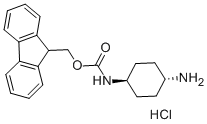 (9H-芴-9-基)甲基((1R,4R)-4-氨基环己基)氨基甲酸酯盐酸盐 结构式