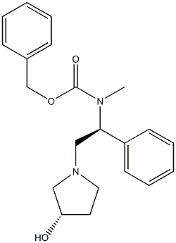 (S)-2-((S)-3-羟基吡咯烷-1-基)-1-苯基乙基)(甲基)氨基甲酸苄酯 结构式