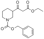 3-氧代-3-(1-CBZ-3-哌啶基)丙酸乙酯 结构式