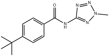 Benzamide, 4-(1,1-dimethylethyl)-N-(2-methyl-2H-tetrazol-5-yl)- (9CI) 结构式