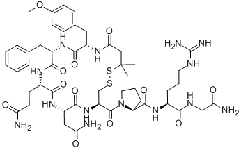 (DEAMINO-PEN1,TYR(ME)2,ARG8)-VASOPRESSIN 结构式