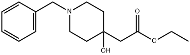 2-(1-苄基-4-羟基哌啶-4-基)乙酸乙酯 结构式