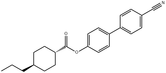 丙基环己基甲酸对氰基联苯酚酯 结构式