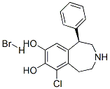 R(+)-6-CHLORO-7,8-DIHYDROXY-1-PHENYL-2,3,4,5-TETRAHYDRO-1H-3-BENZAZEPINE HYDROBROMIDE 结构式