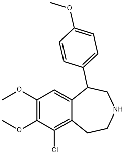 6-氯-2,3,4,5-四氢-7,8-二甲氧基-1-(4-甲氧基苯基)-1H-3-苯并氮杂卓 结构式