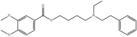 3,4-Dimethoxybenzoic acid 4-(ethylphenethylamino)butyl ester 结构式