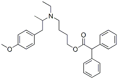 Diphenylacetic acid 4-[ethyl[2-(4-methoxyphenyl)-1-methylethyl]amino]butyl ester 结构式