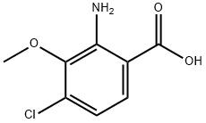 2-氨基-4-氯-3-甲氧基苯甲酸 结构式