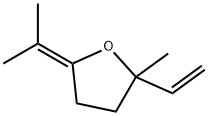 5-isopropylidene-2-methyl-2-vinyltetrahydrofuran  结构式