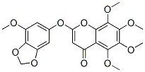 5,6,7,8-Tetramethoxy-2-[(7-methoxy-1,3-benzodioxol-5-yl)oxy]-4H-1-benzopyran-4-one 结构式