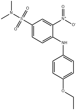 4-[(4-ethoxyphenyl)amino]-N,N-dimethyl-3-nitrobenzenesulphonamide 结构式