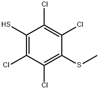 2,3,5,6-Tetrachloro-4-(methylthio)benzenethiol 结构式