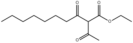 ethyl 2-acetyl-3-oxodecanoate 结构式