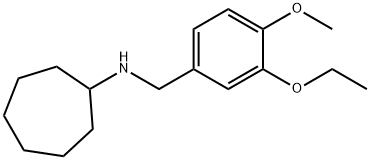 N-(3-乙氧基-4-甲氧基苄基)环庚胺 结构式