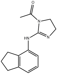 1-(2-((2,3-二氢-1H-茚-4-基)氨基)-4,5-二氢-1H-咪唑-1-基)乙酮 结构式