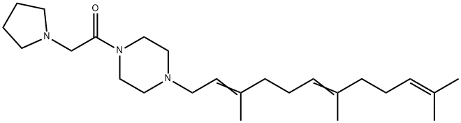1-(1-Pyrrolidinylacetyl)-4-(3,7,11-trimethyl-2,6,10-dodecatrienyl)piperazine 结构式