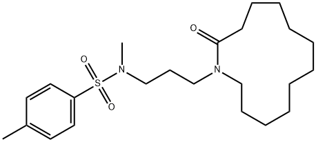 N,4-Dimethyl-N-[3-(2-oxoazacyclotridecan-1-yl)propyl]benzenesulfonamide 结构式