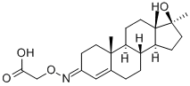 17A-METHYLTESTOSTERONE 3-(O-*CARBOXYMETH YL)OXIME 结构式