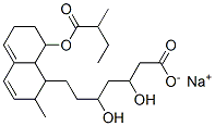 3,5-Dihydroxy-7-[2-methyl-8-(2-methylbutyryloxy)-1,2,6,7,8,8a-hexahydronaphthalen-1-yl]heptanoic acid sodium salt 结构式