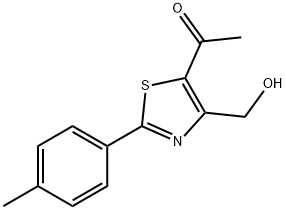 1-[4-(Hydroxymethyl)-2-(4-methylphenyl)-5-thiazolyl]ethanone 结构式
