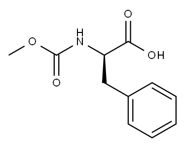 (R)-2 - ((甲氧基羰基)氨基)-3-苯基丙酸 结构式