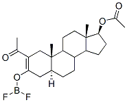 Ethanone, 1-(5.alpha.,17.beta.)-17-(acetyloxy)-3-(difluoroboryl)oxyandrost-2-en-2-yl- 结构式