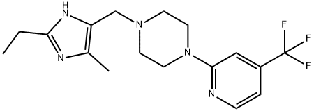 PIPERAZINE, 1-[(2-ETHYL-4-METHYL-1H-IMIDAZOL-5-YL)METHYL]-4-[4-(TRIFLUOROMETHYL)-2-PYRIDINYL]- 结构式