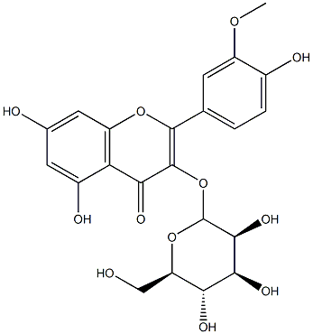 异鼠李素-3-O-半乳糖苷 结构式