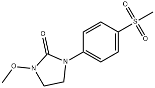 1-Methoxy-3-[4-(methylsulfonyl)phenyl]-2-imidazolidone 结构式