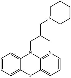 10-(2-Methyl-3-piperidinopropyl)-10H-pyrido[3,2-b][1,4]benzothiazine 结构式