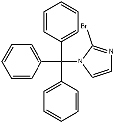 2-溴-1-三苯甲基-1H-咪唑 结构式