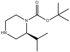 (S)-1-Boc-2-异丙基哌嗪 结构式