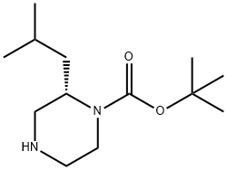 (S)-1-Boc-2-异丁基哌嗪 结构式