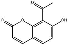 8-乙酰-7-羟基香豆素 结构式