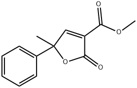 5-甲基-2-氧代-5-苯基-2,5-二氢呋喃-3-羧酸乙酯 结构式