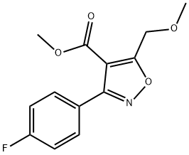 4-Isoxazolecarboxylicacid,3-(4-fluorophenyl)-5-(methoxymethyl)-,methylester(9CI) 结构式