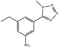 Benzenamine, 3-ethyl-5-(1-methyl-1H-tetrazol-5-yl)- (9CI) 结构式