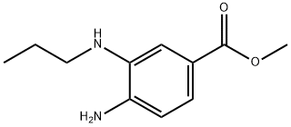 Benzoic acid, 4-amino-3-(propylamino)-, methyl ester (9CI) 结构式