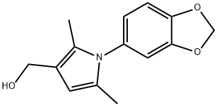 (1-BENZO[1,3]DIOXOL-5-YL-2,5-DIMETHYL-1H-PYRROL-3-YL)-METHANOL 结构式