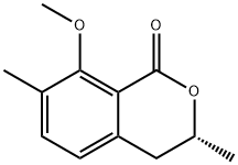 (R)-3,4-Dihydro-8-methoxy-3,7-dimethyl-1H-2-benzopyran-1-one 结构式