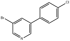3-BROMO-5-(4-CHLOROPHENYL)PYRIDINE 结构式