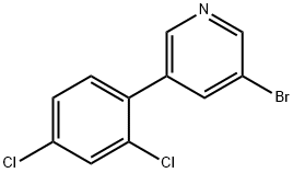 3-溴-5-(2,4-二氯苯基)吡啶 结构式