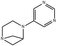1,4-Diazabicyclo[3.1.1]heptane,4-(5-pyrimidinyl)-(9CI) 结构式